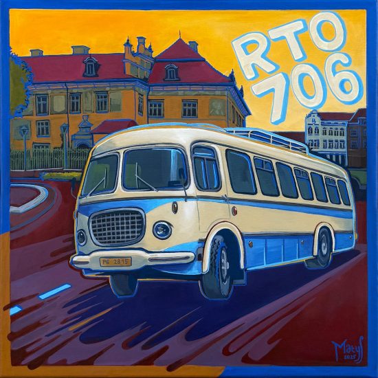 Škoda RTO 706 60x60,
akryl na plátně