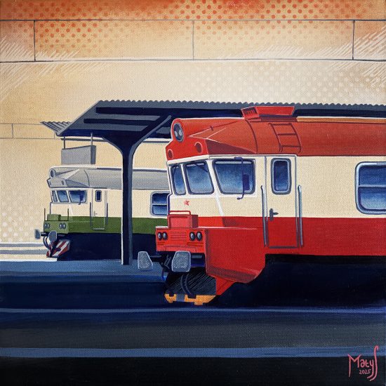 POPojedem! - Ticho před bouří 50x50, akryl na plátně